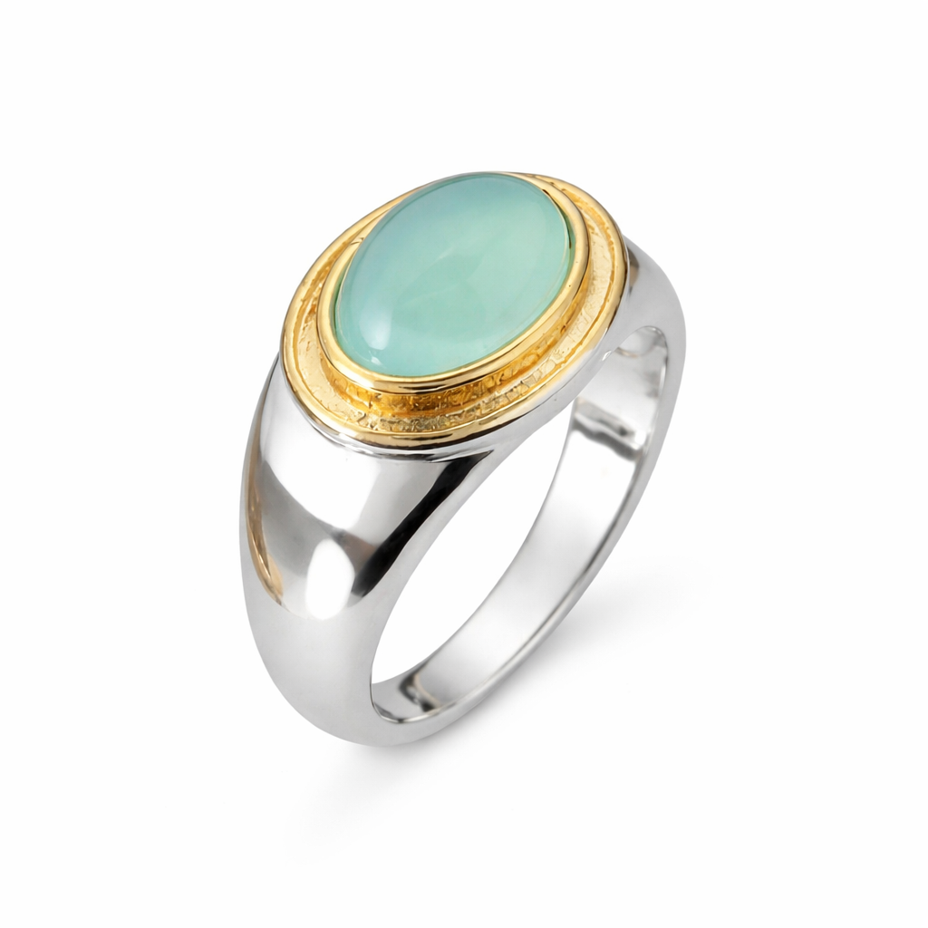 Gabi - Bague vintage en grenat vert