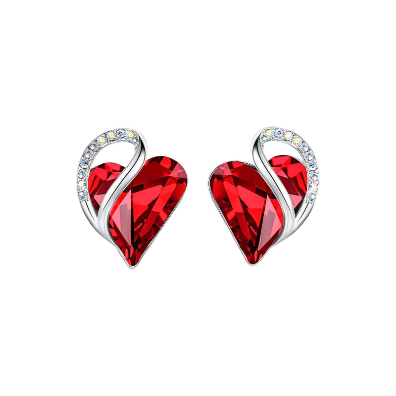 Boucles Cœur Infini Rubis