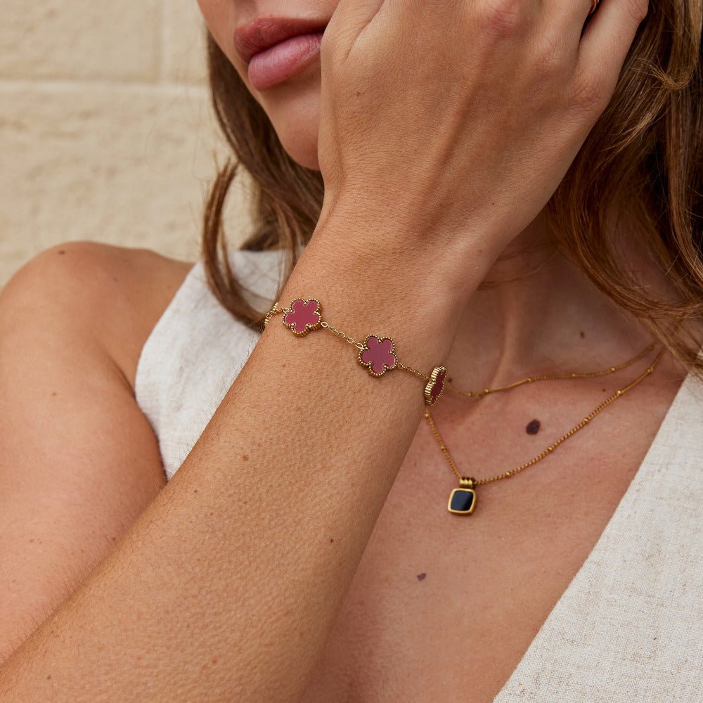 Bracelet Trèfle Rouge Chance