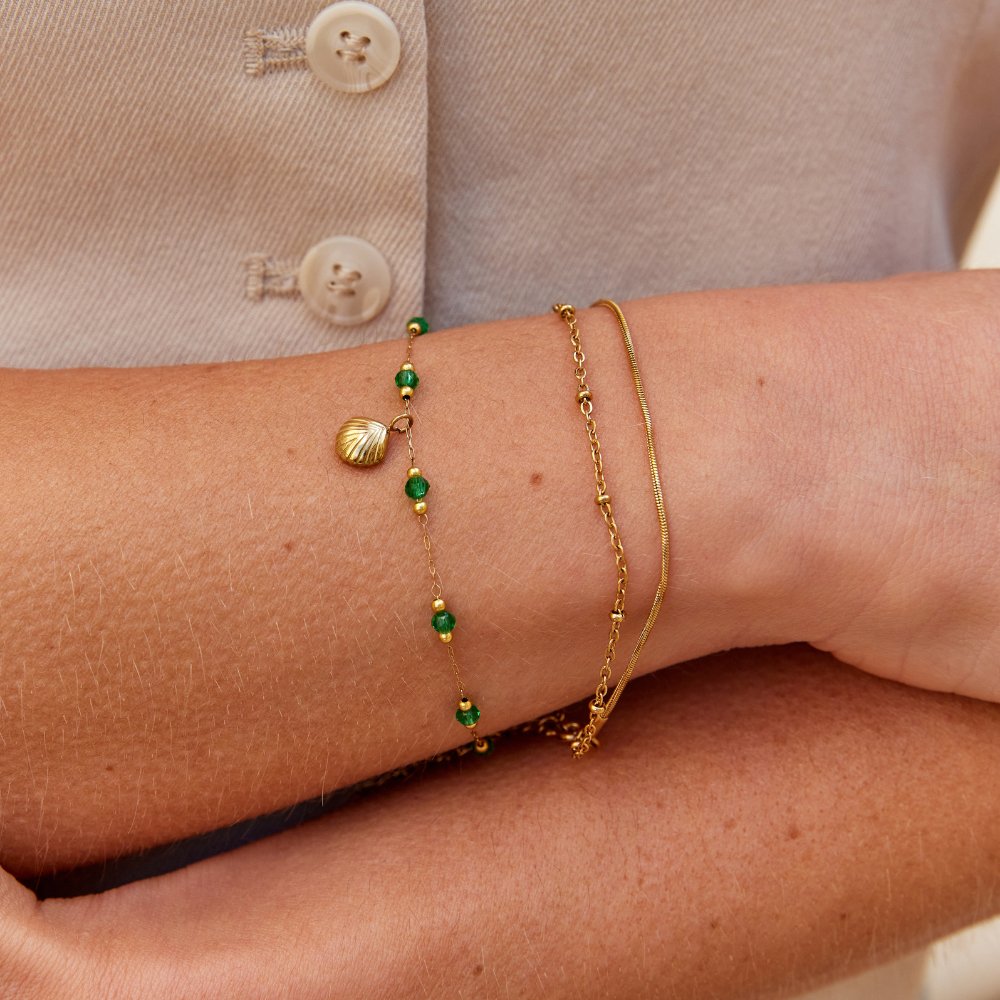 Bracelet Nerissa Coquillage Vert
