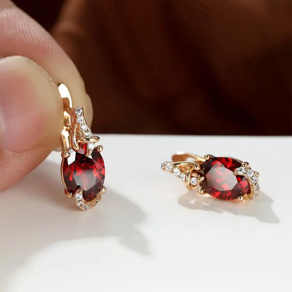 Boucles Goutte Crépuscule Rubis