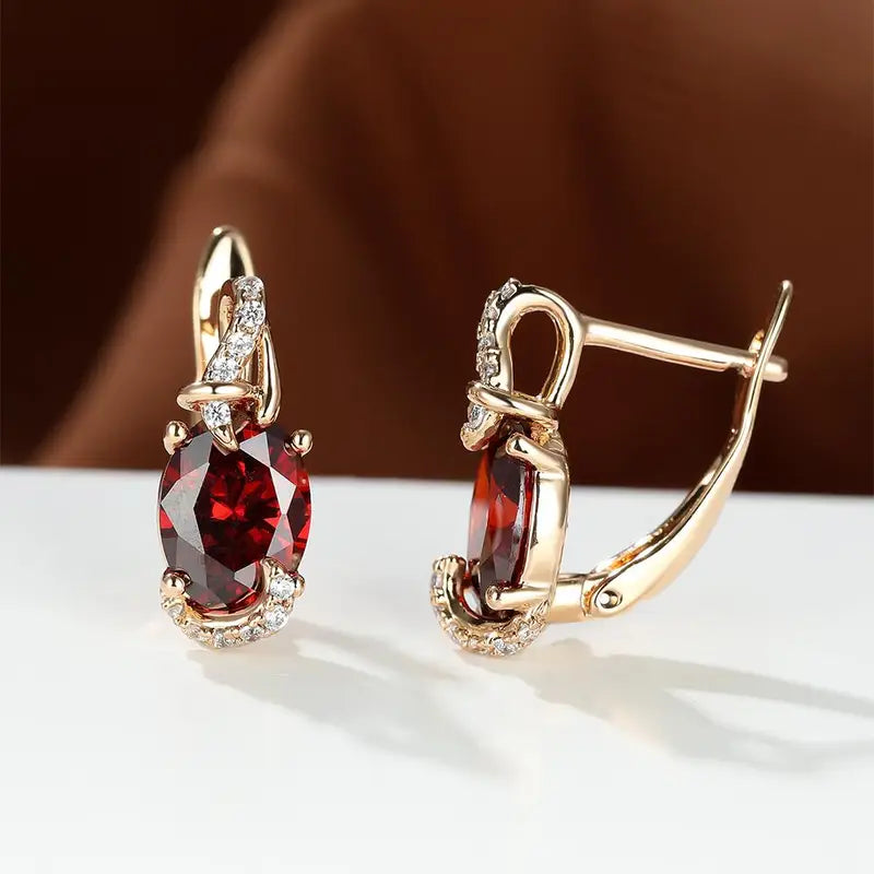 Boucles Goutte Crépuscule Rubis