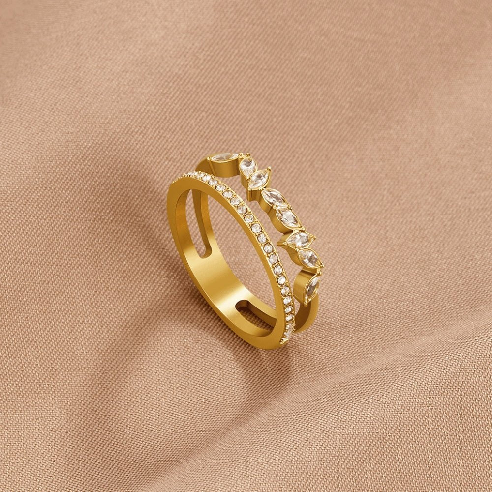 Bague Mia Dorée Cristaux