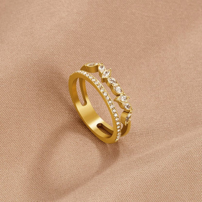 Bague Mia Dorée Cristaux
