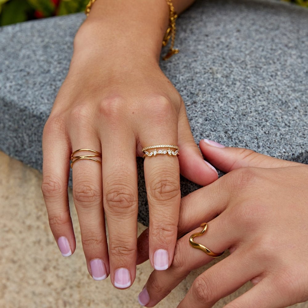 Bague Mia Dorée Cristaux