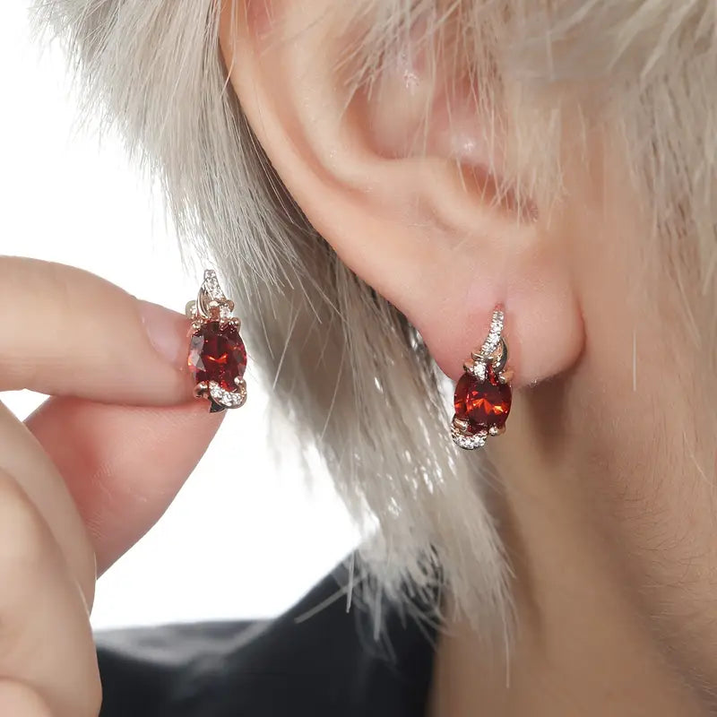 Boucles Goutte Crépuscule Rubis