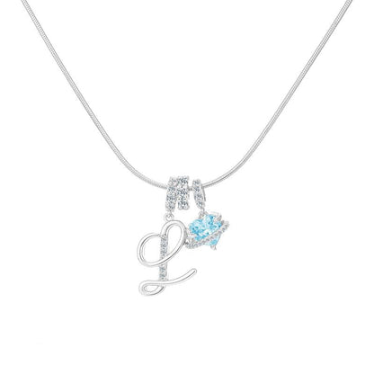 Collier avec pendentif cœur initial