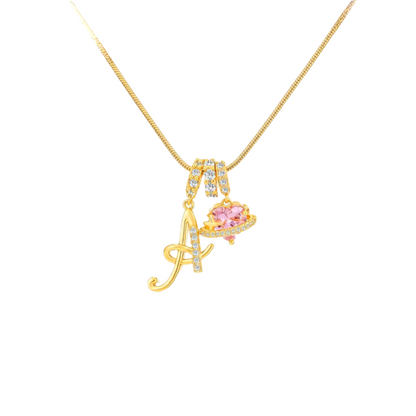 Collier avec pendentif cœur initial