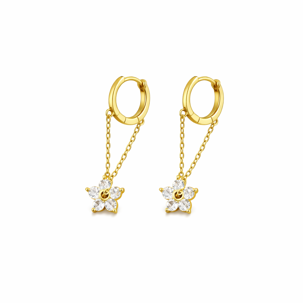Boucles pétale cristal