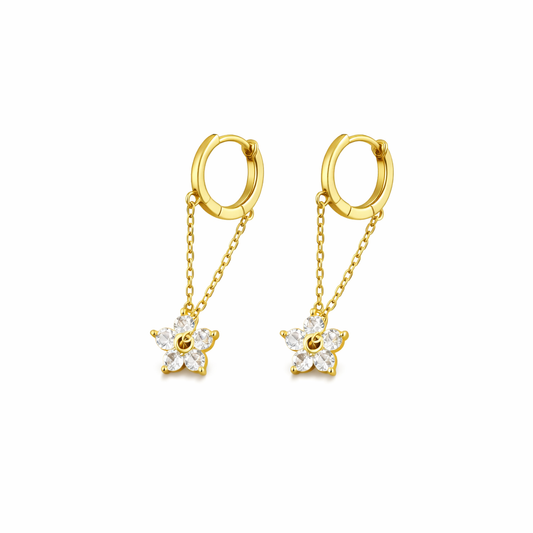 Boucles pétale cristal