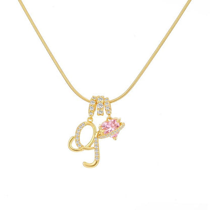 Collier avec pendentif cœur initial