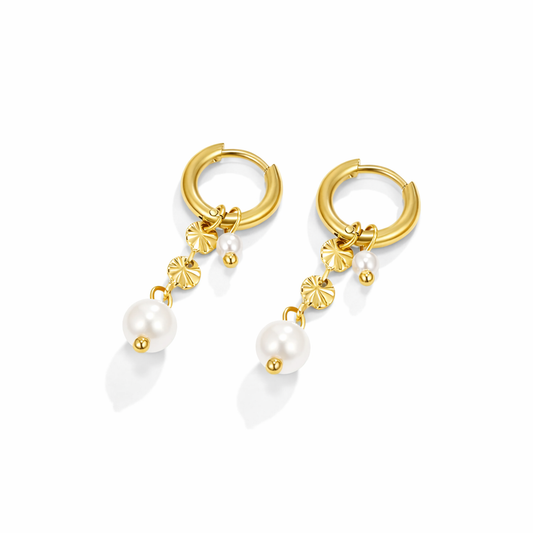 Boucles Rini perle pompon