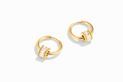 Créoles Gigi cristal or 18K