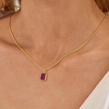 Collier Rubis Multirangs Maillons