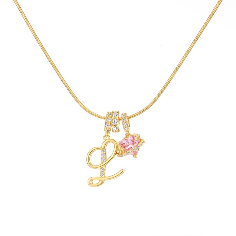 Collier avec pendentif cœur initial