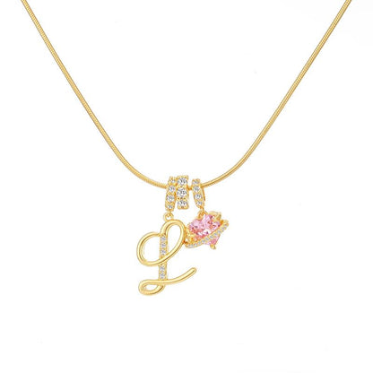 Collier avec pendentif cœur initial