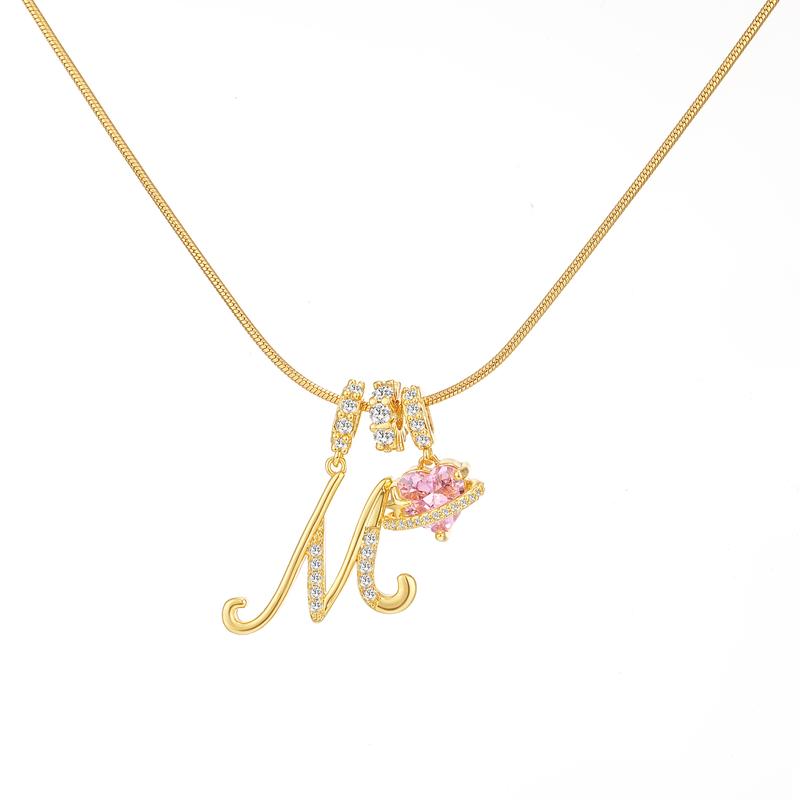 Collier avec pendentif cœur initial