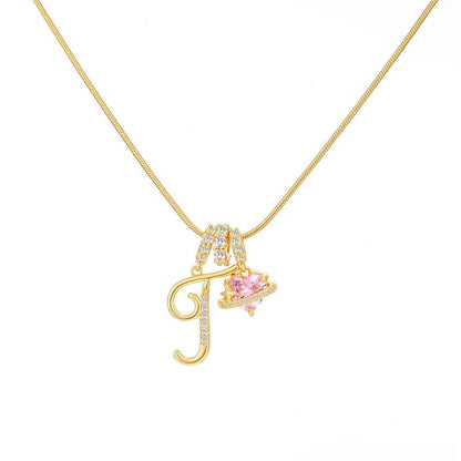 Collier avec pendentif cœur initial