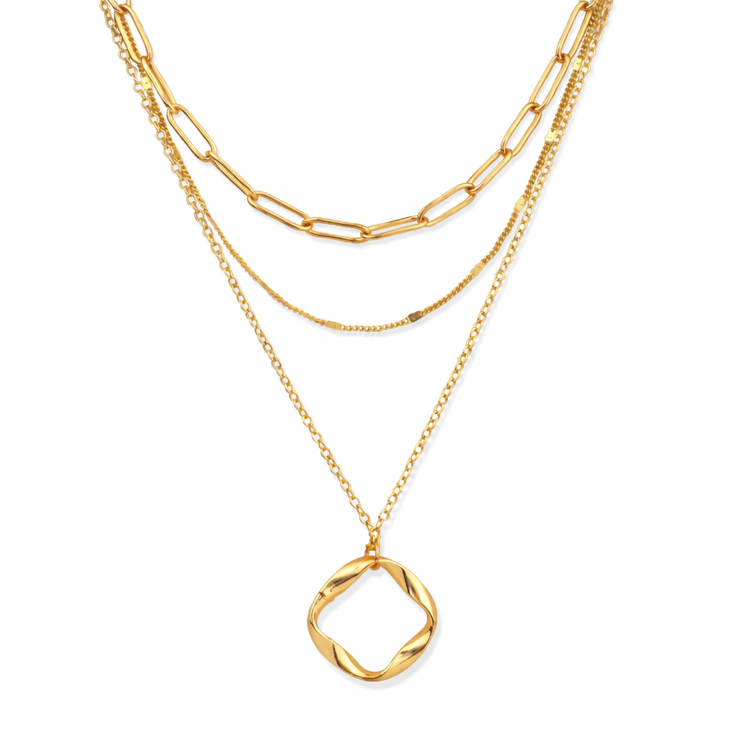 Collier à Trois Rangées Open Circle