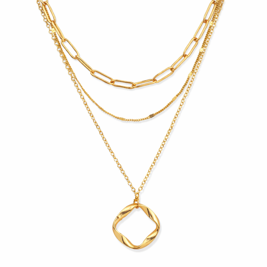Collier à Trois Rangées Open Circle