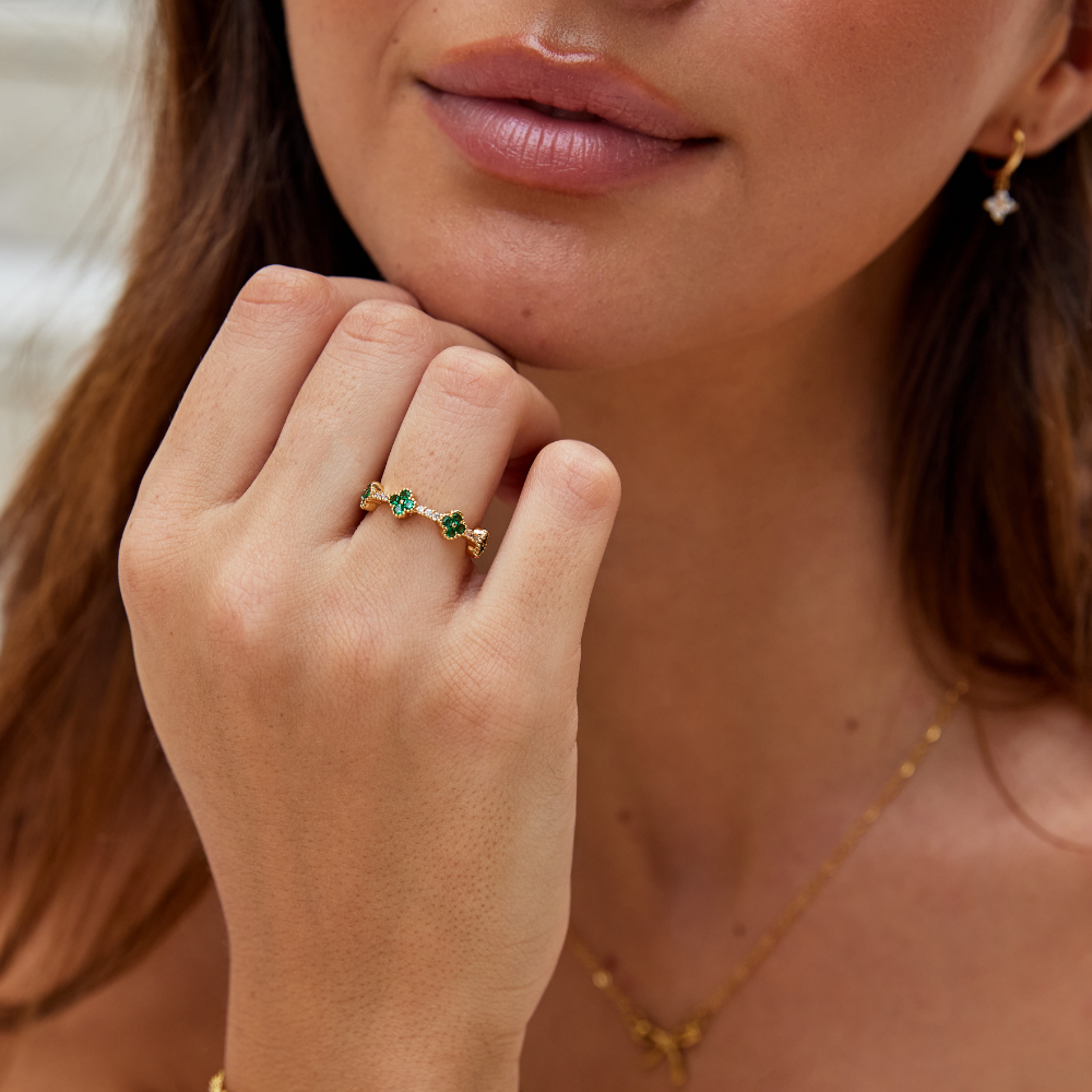 Bague Trèfle Cristal