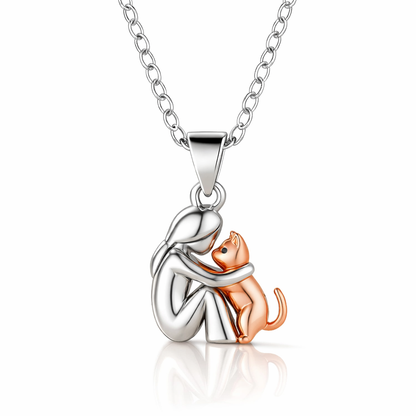 Collier pendentif chat en peluche