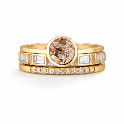 Bague en cristal doré