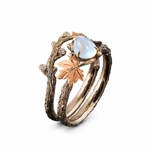 Bague en Pierre de Lune Naturelle