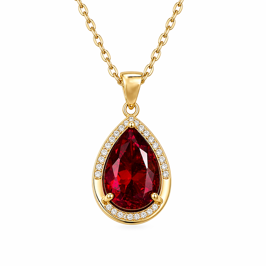 Collier Goutte Rubis