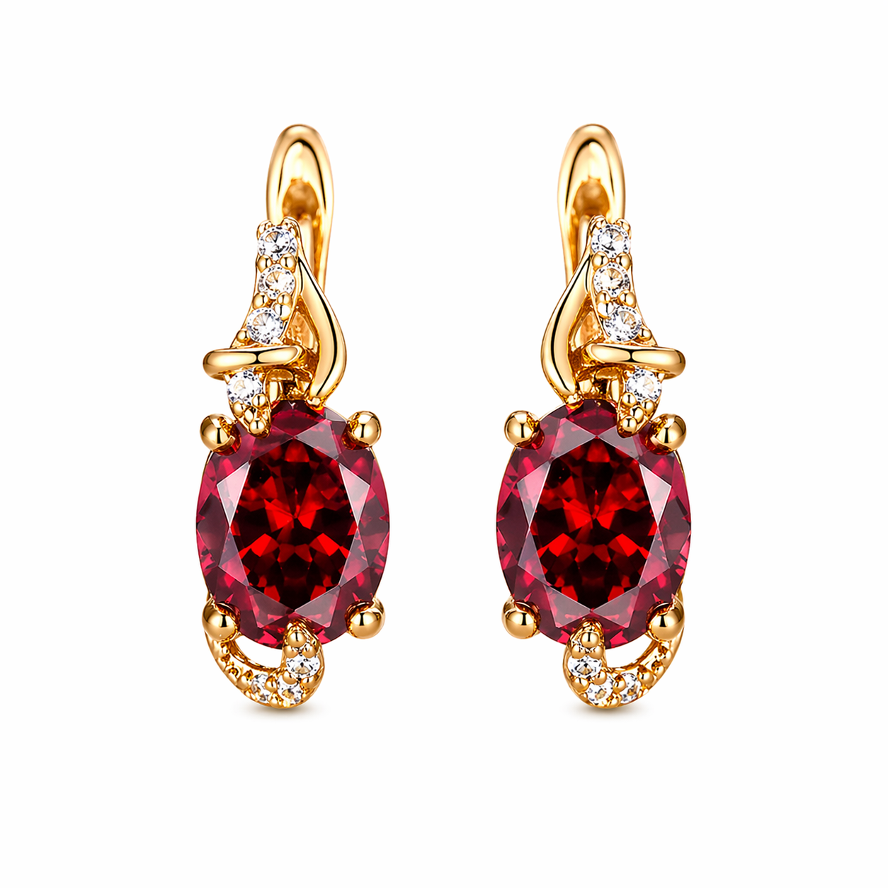 Boucles Goutte Crépuscule Rubis
