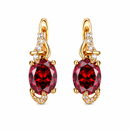 Boucles Goutte Crépuscule Rubis