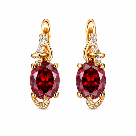 Boucles Goutte Crépuscule Rubis