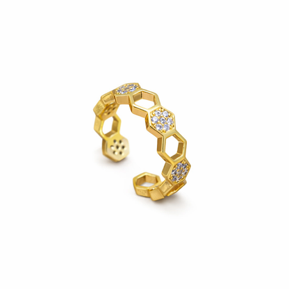 Bague Alvéole Dorée