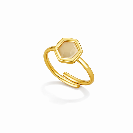Bague Ember Pierre Dorée