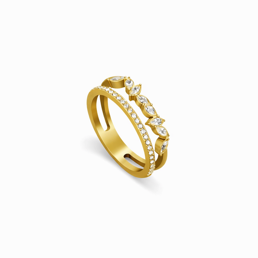 Bague Mia Dorée Cristaux
