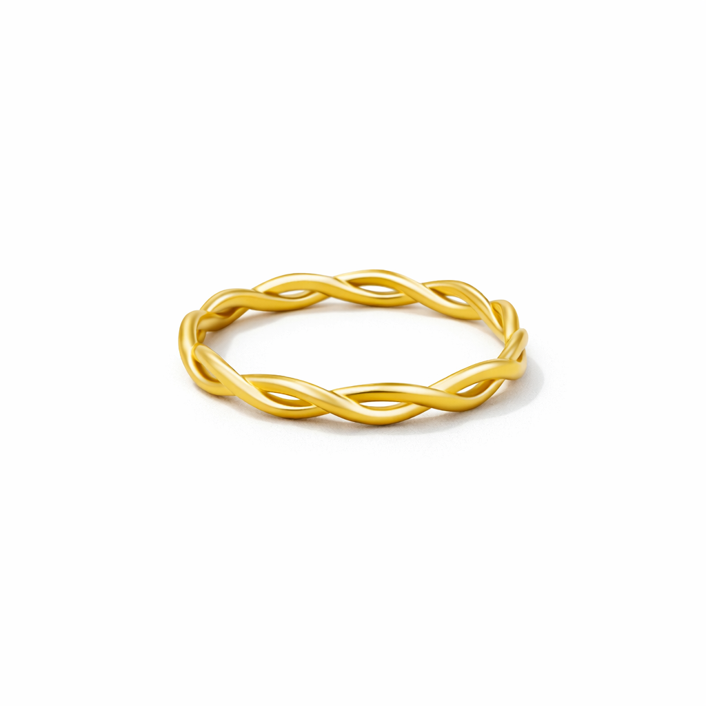 Bague Torsade Dorée