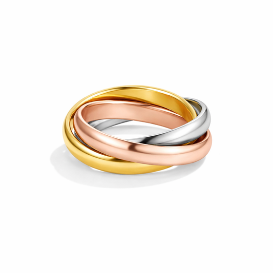 Elena Three-Toned Loop Ring