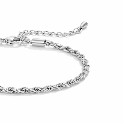 Bracelet Argent Torsadé