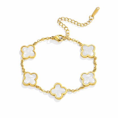 Bracelet Blanc Trèfle