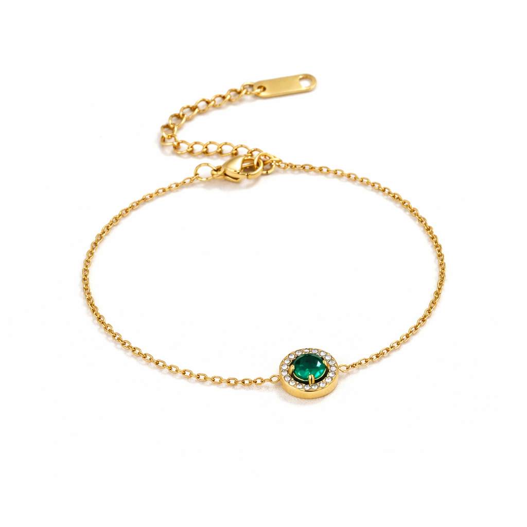 Bracelet Émeraude Verte