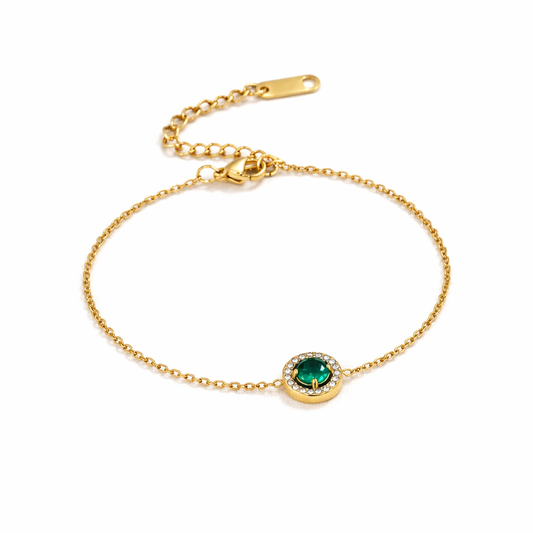 Bracelet Émeraude Verte
