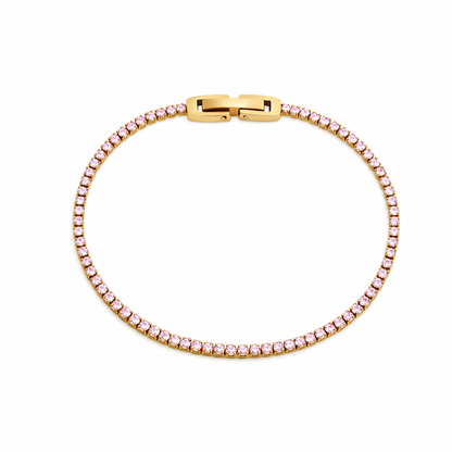 Bracelet Kiera Or & Cristal Rose