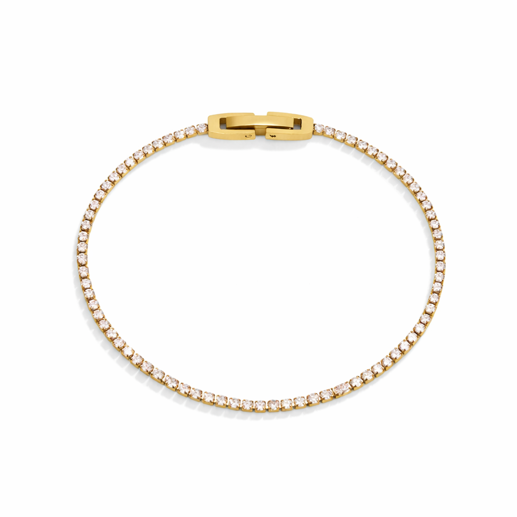 Bracelet Niyah Or & Cristal Blanc