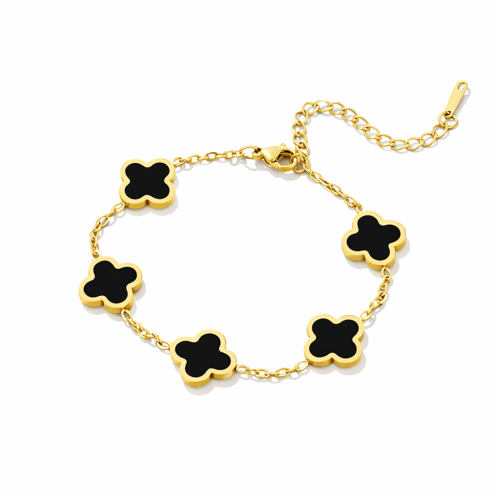 Bracelet Trèfle Noir
