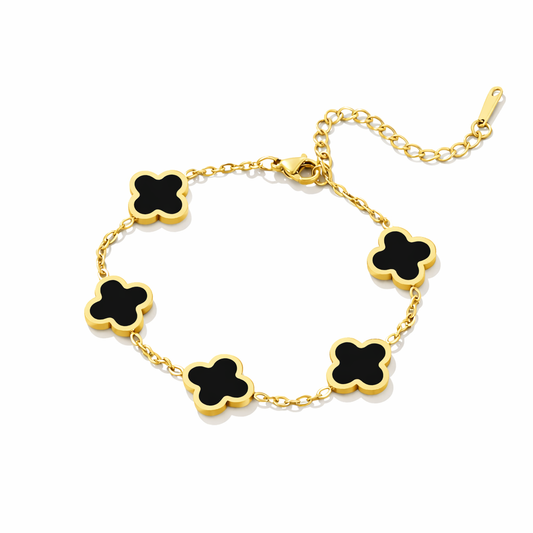 Bracelet Trèfle Noir