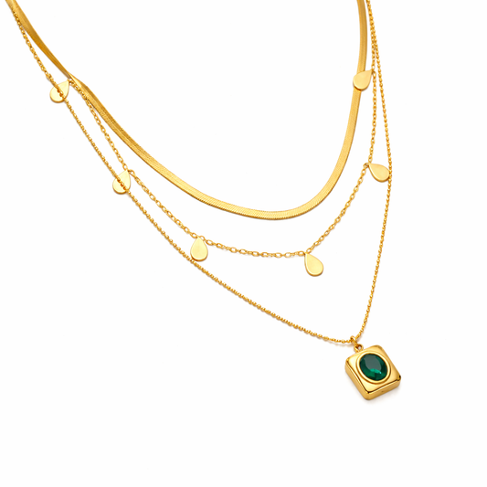 Collier Émeraude Leona