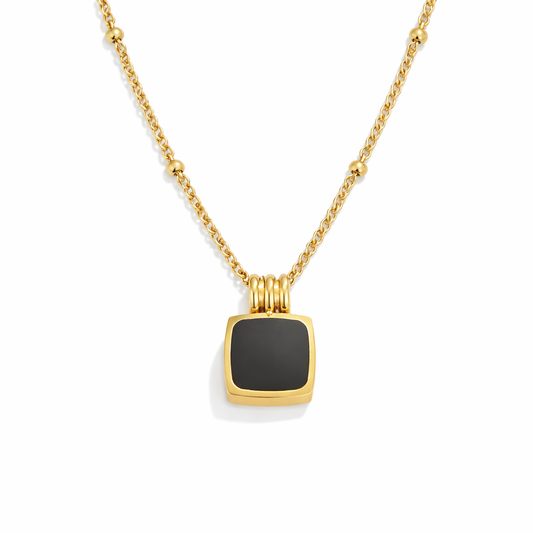 Collier Lucia avec Pendentif Noir