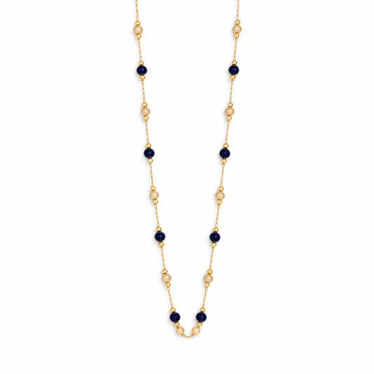 Collier Lulu en Pierres Perles Midnight