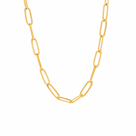 Collier Maillon Trombone Or