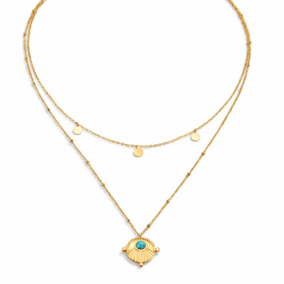 Collier Turquoise Superposé